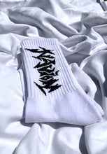 Load image into Gallery viewer, NAVION WHITE &quot;YIN&quot; CREW SOCKS
