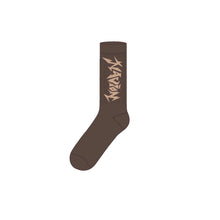 Load image into Gallery viewer, NAVION &quot;KOUSSI&quot; BROWN CREW SOCKS
